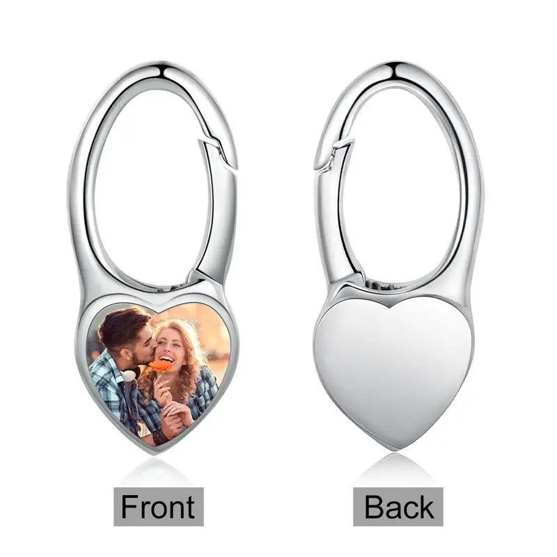 Heart Photo Personalised Keyring with Engraving