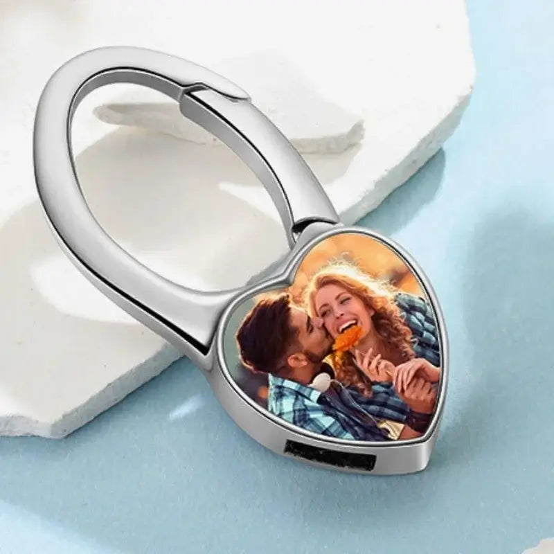 Heart Photo Personalised Keyring with Engraving