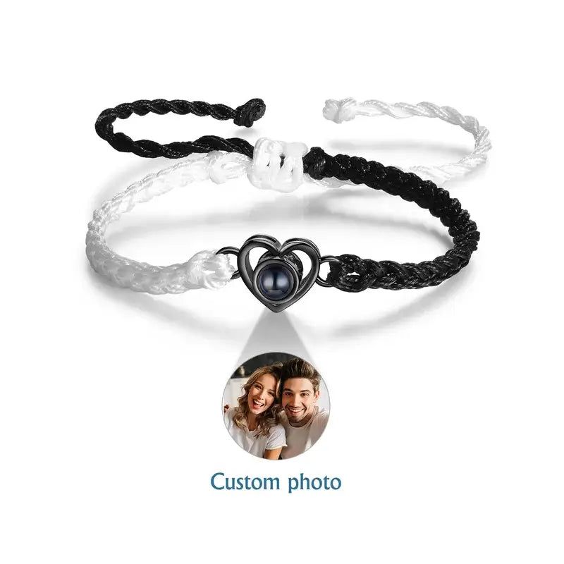 Heart Photo Bracelet | Heart Picture Bracelet | Heart Projection Bracelet | Bracelet with Picture Inside