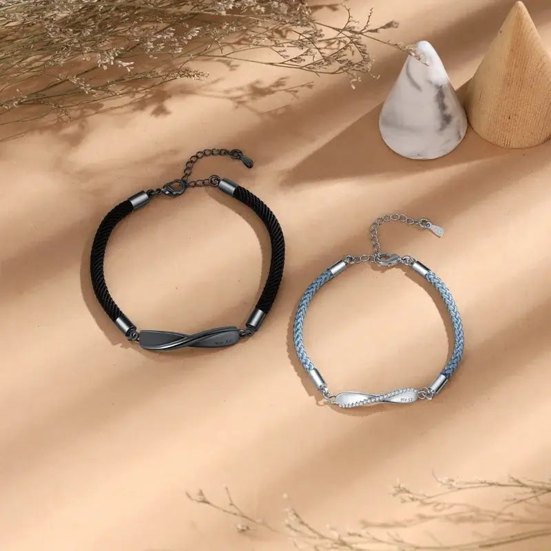 Matching couple 2025 bracelets engraved