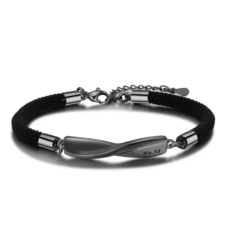 Infinity Matching Couple Bracelets | Couple Engraved Name Bracelets