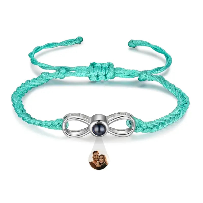 Infinity Love Photo Projection Bracelet with Picture Inside | 4 Colours