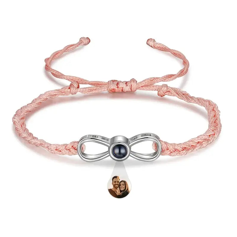 Infinity Love Photo Projection Bracelet with Picture Inside | 4 Colours