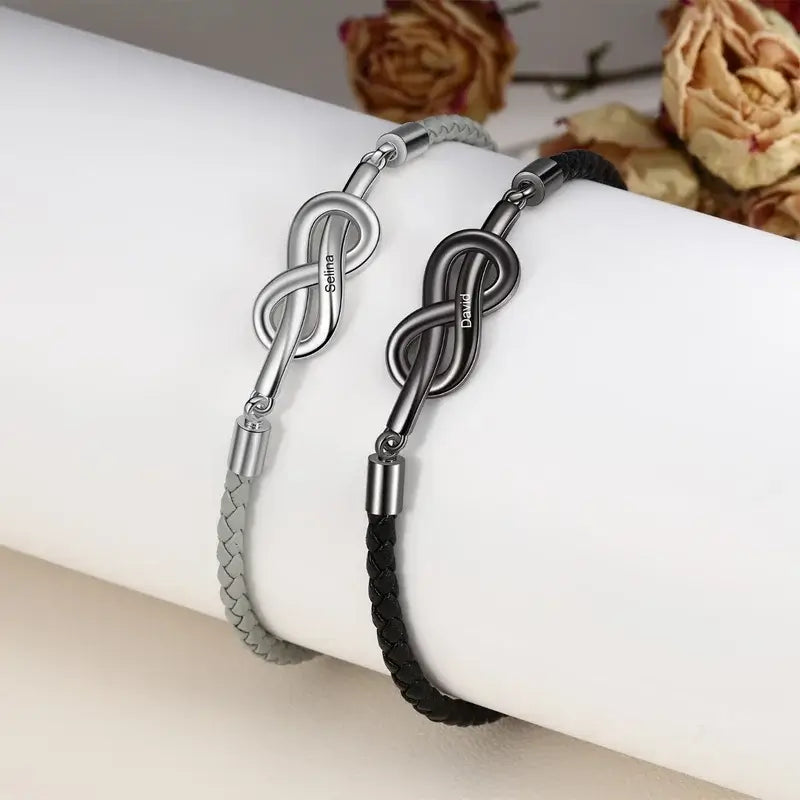 Infinity Charm Matching Couple Bracelets IfShe UK