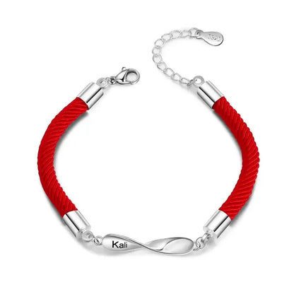 Infinity Matching Bracelets for Couples | His and Hers Bracelets | Engraved Name Bracelets
