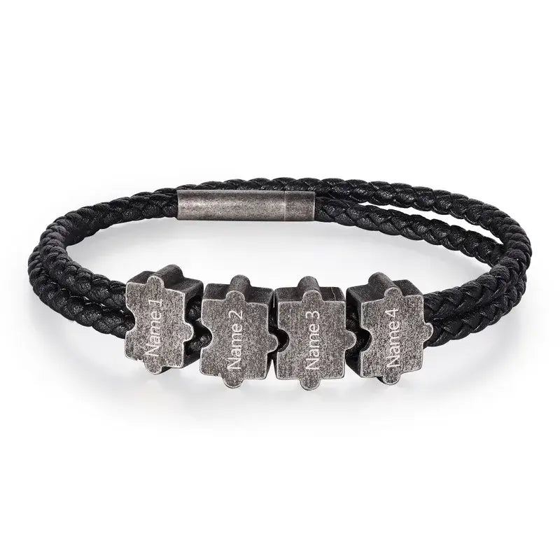 Mens designer engraved discount bracelet