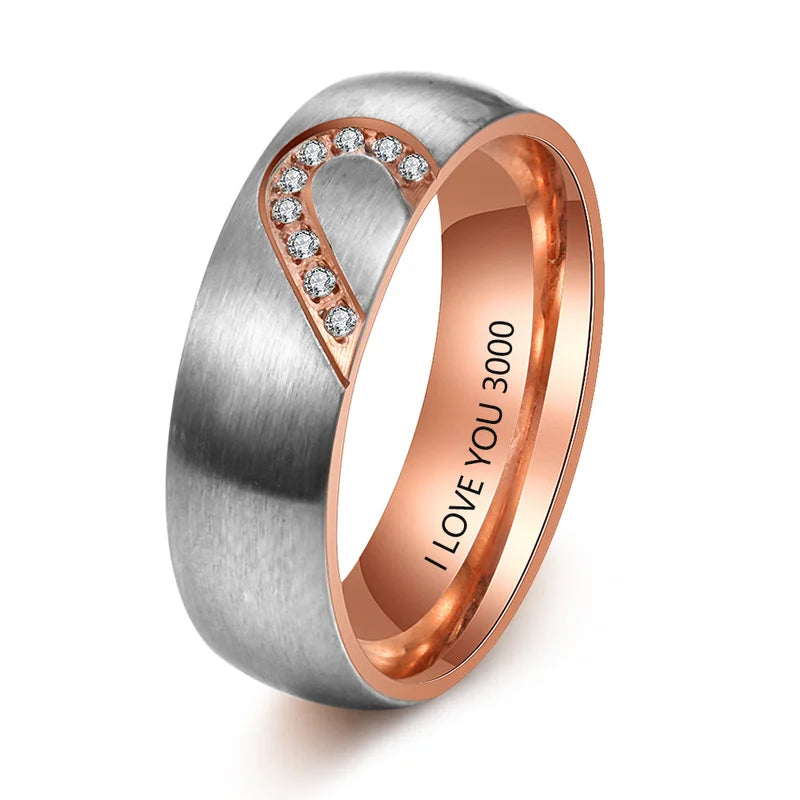 Couple Rings Wedding Rings Men Women Alloy Ring Set Romantic Jewelry Ring |  Fruugo UK