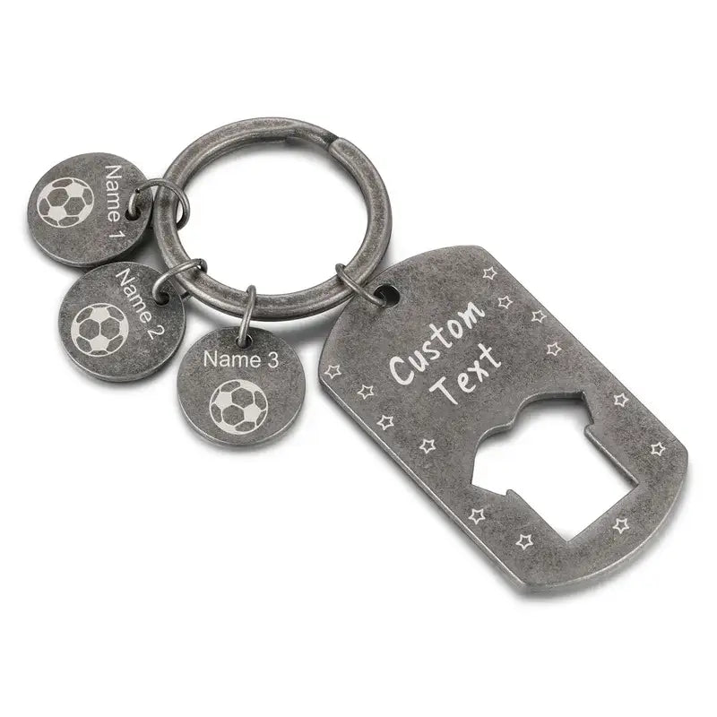 Bottle Opener Keyring | Personalised Men's Keyring | Engraved Name Keyring