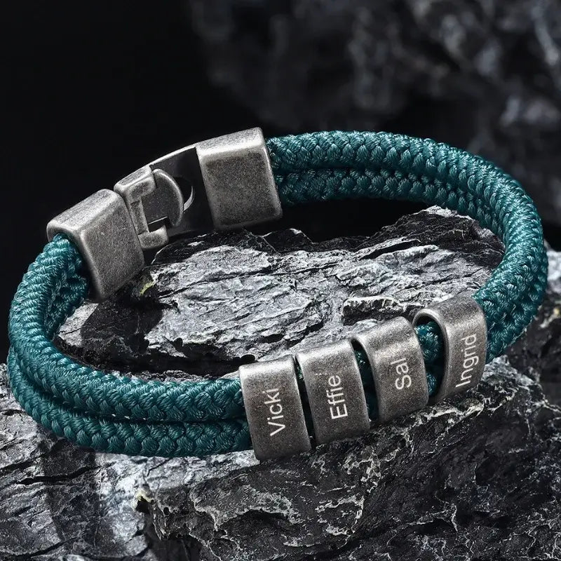 Men's Personalised Bracelet | Name Bracelet for Men | Engraved Bracelet for Men | Personalised Men's Bracelet | Men's Name Bracelet