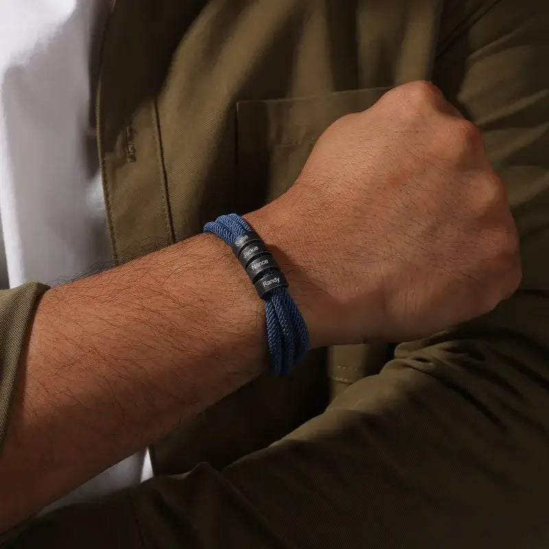 Bracelet mens personalised deals