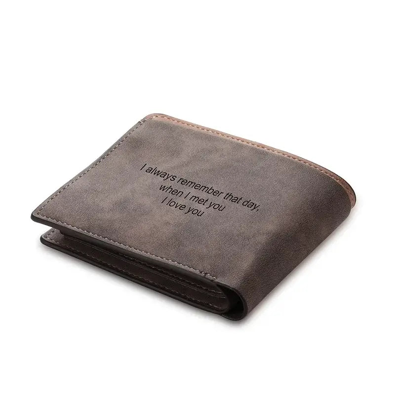 Men's Personalised Photo Wallet with Engraving