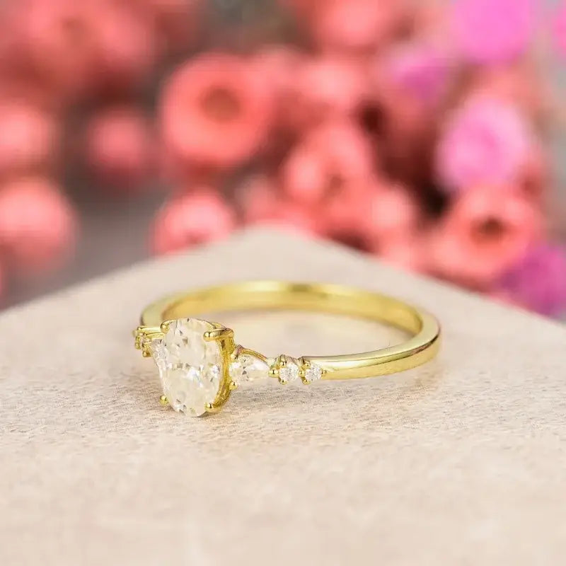 Moissanite Wedding Ring Oval Shaped IfShe UK