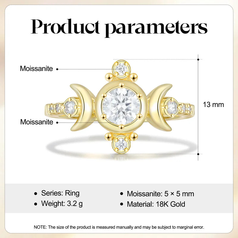 Moissanite Wedding Ring - Round Cut Moissanite Ring