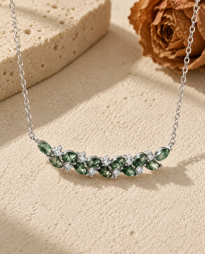 Moss Agate Necklace - front view