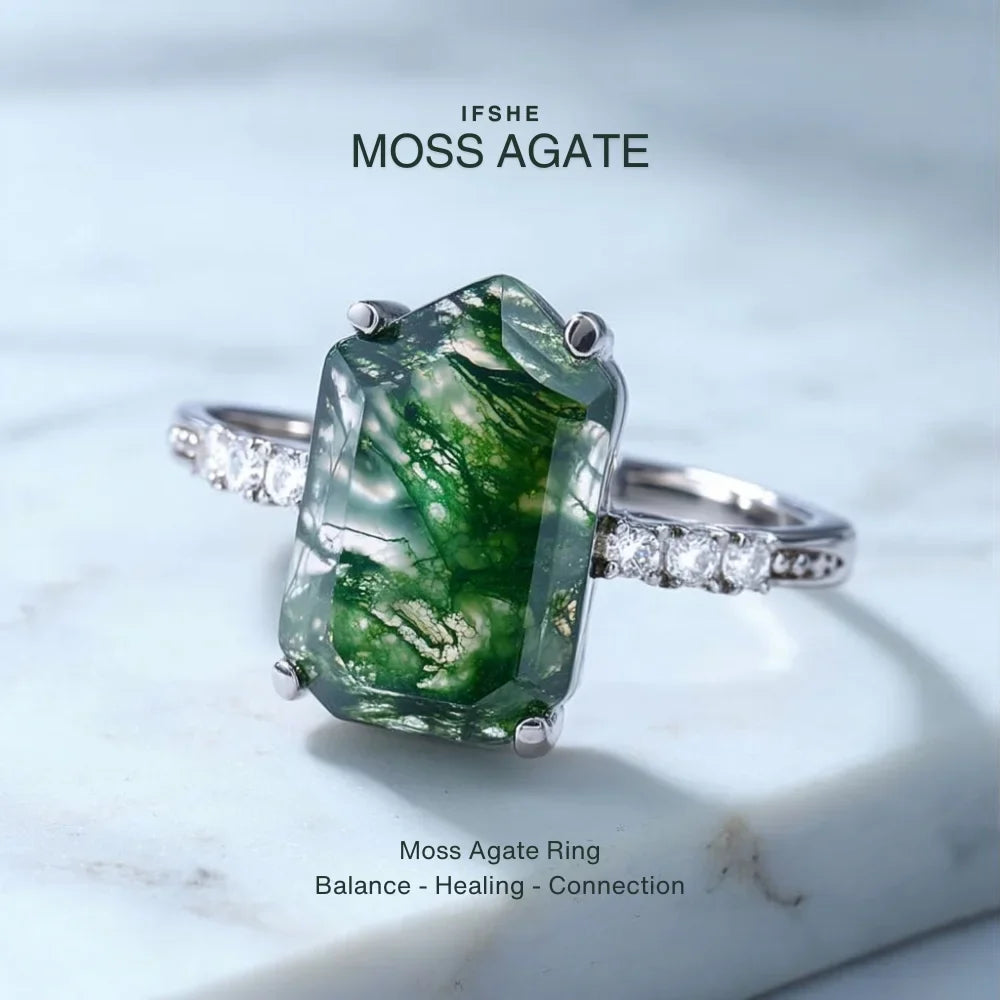 Moss Agate Ring