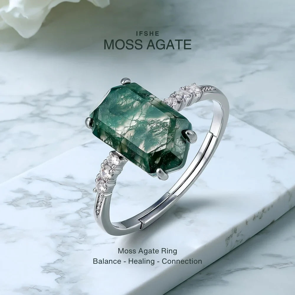 Moss Agate Ring