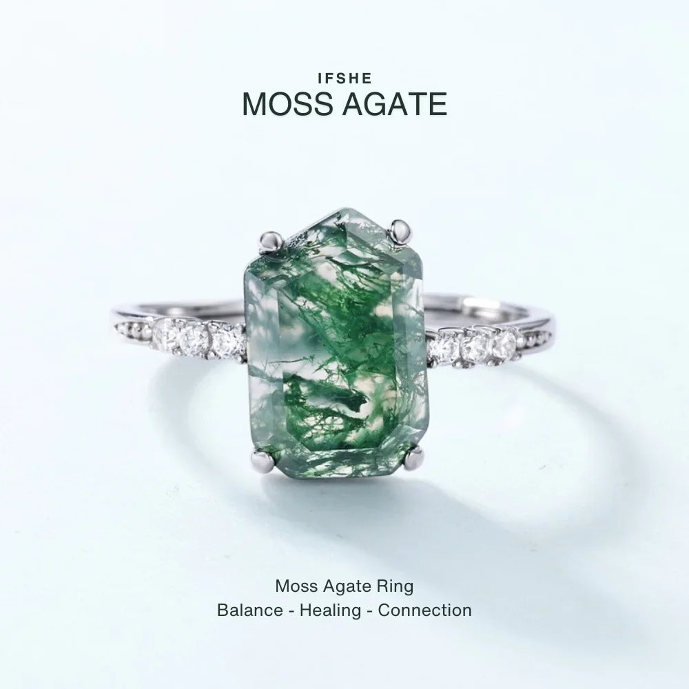 Moss Agate Ring