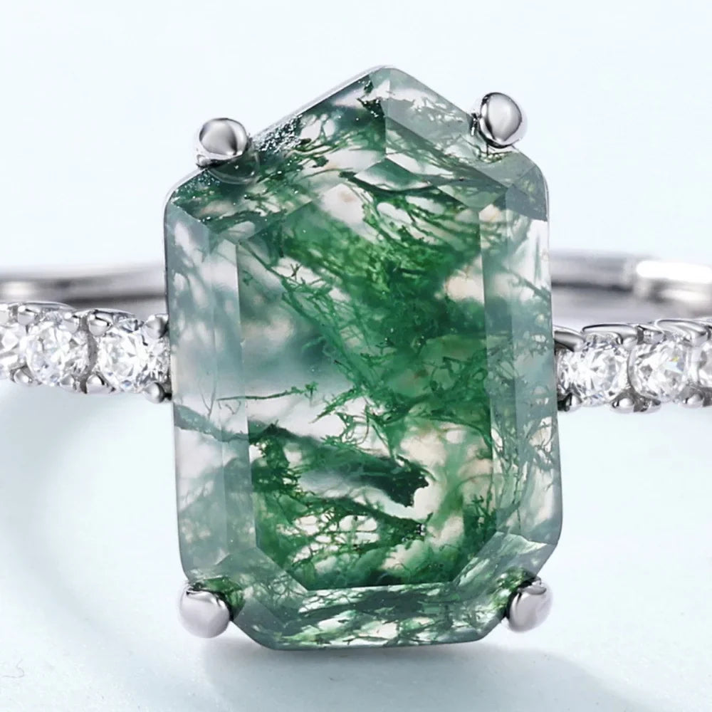 Moss Agate Ring