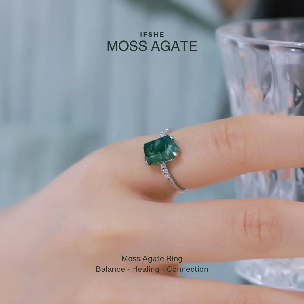Moss Agate Ring