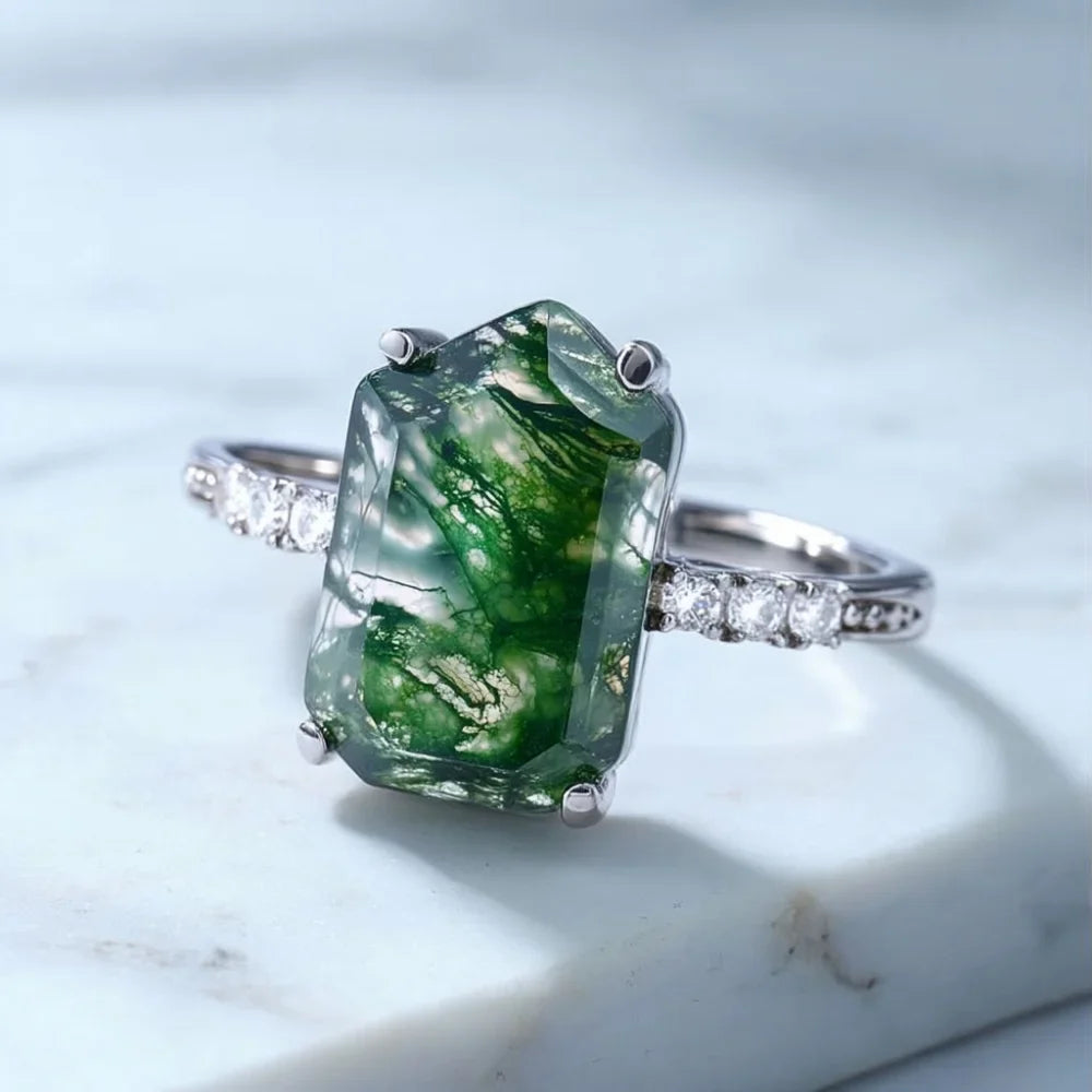 Moss Agate Ring