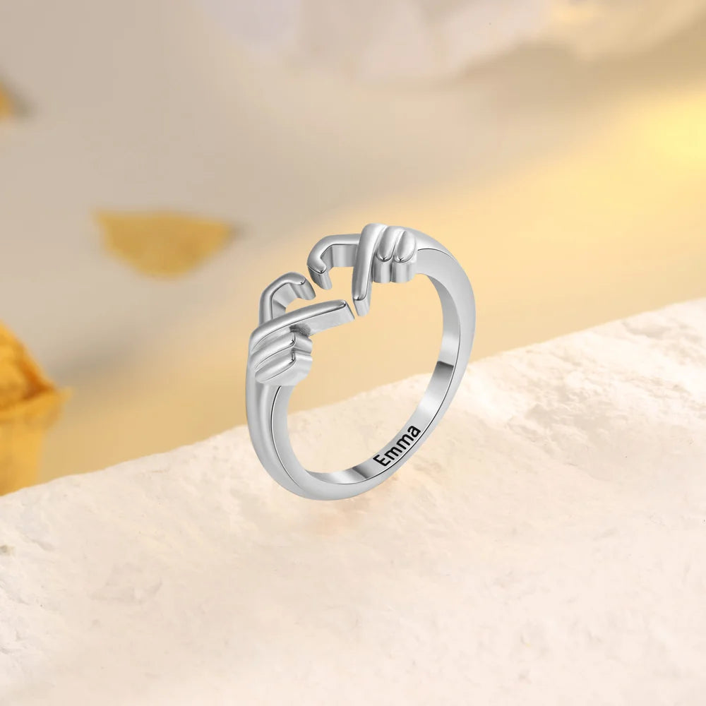 Engraved Ring for Her, Name Engraved Ring, Personalised Ring with Name