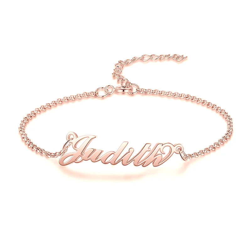 Name Bracelet Silver/Gold/Rose Gold, Custom Name Bracelet, Personalised Name Bracelet