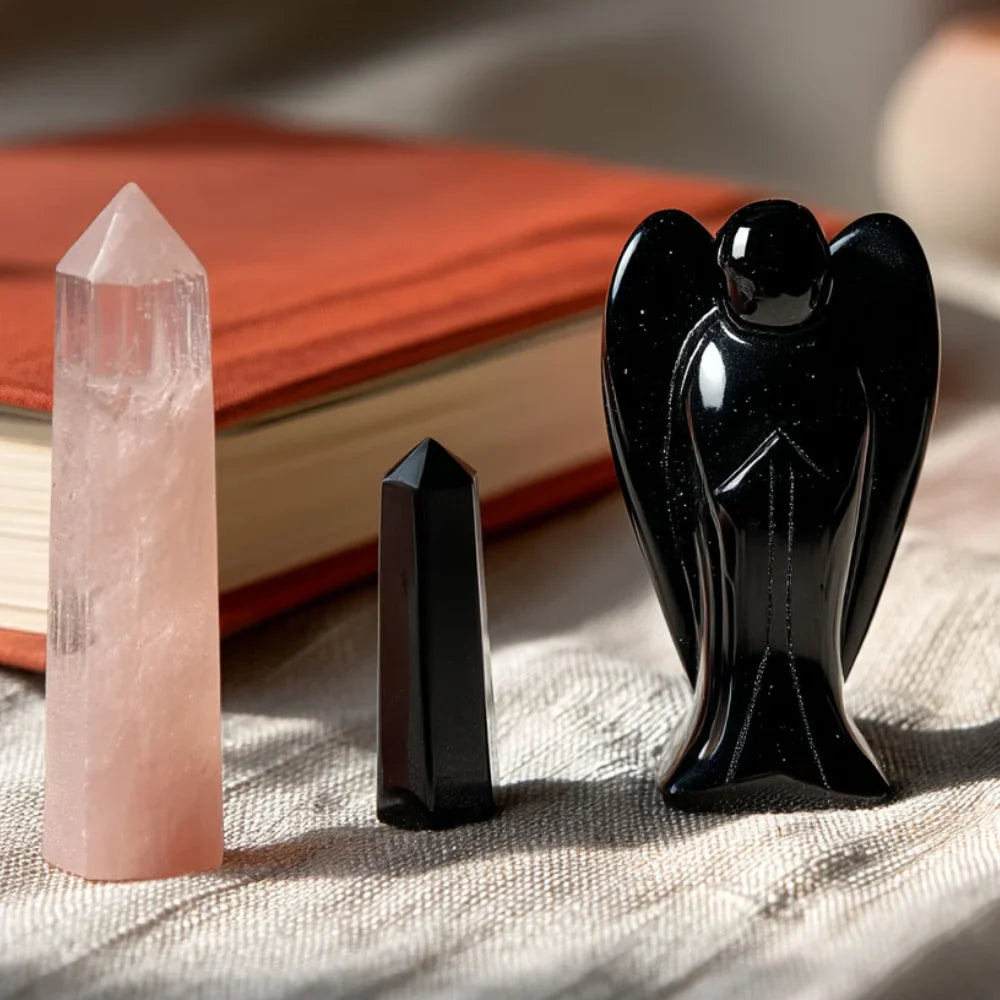 Obsidian Angel for Protection - Shadow Shield