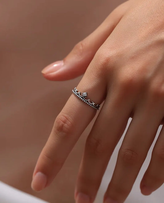Oxidised Tiara Ring