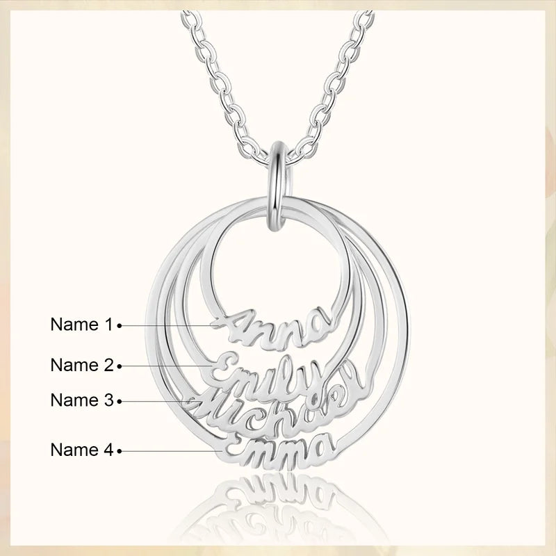 Personalised 1-5 Name Necklace | Three Colours