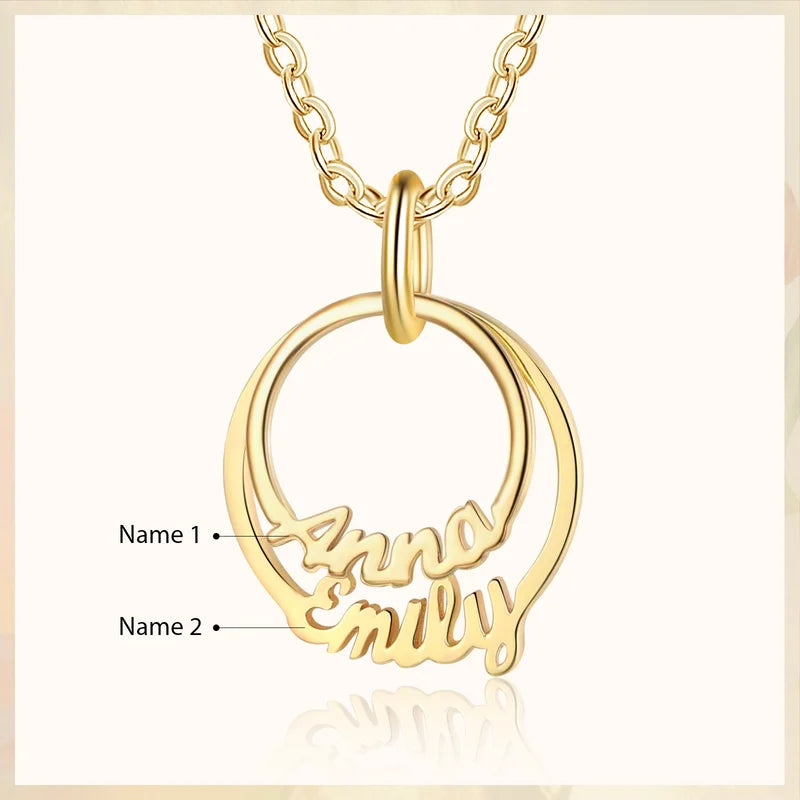 Personalised 1-5 Name Necklace | Three Colours