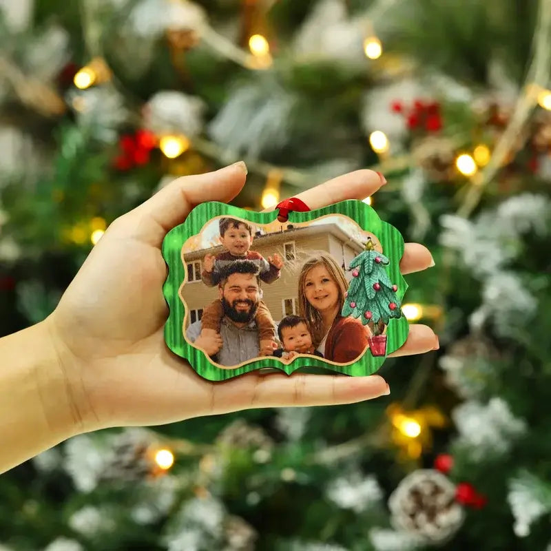 Personalised Christmas Ornament with Photo and Text