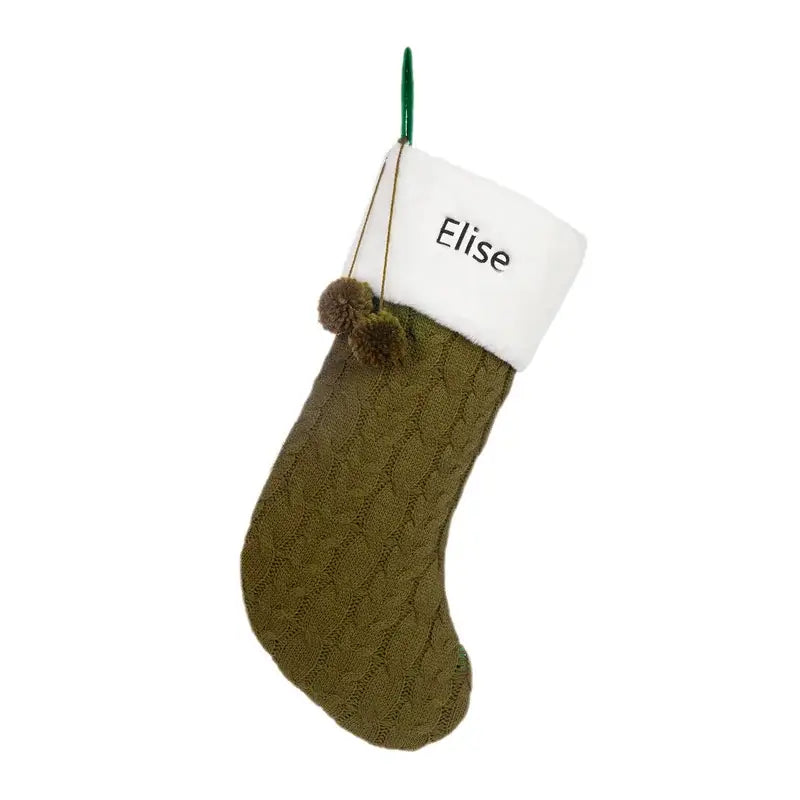 Personalised Christmas Decoration Cable Knit Name Stocking