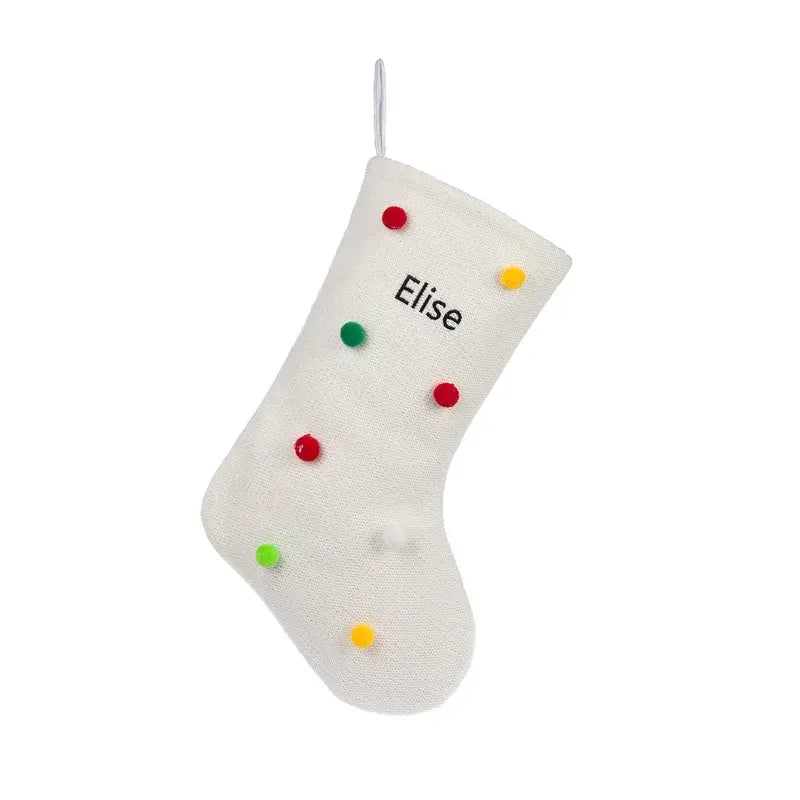 Personalised Christmas Stocking with Name, Home Decor, Candy Bag