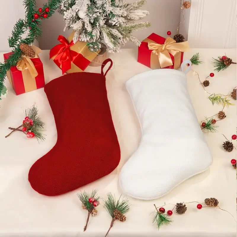 Personalised Christmas Stocking with Name, Home Decor, Candy Bag