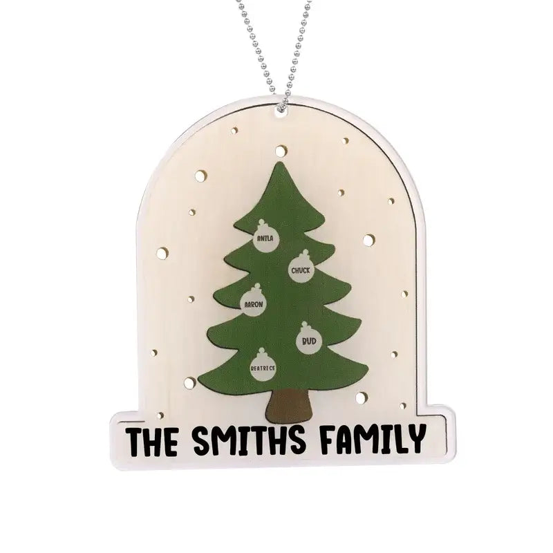 Personalised Christmas Tree Ornament with 2-6 Names