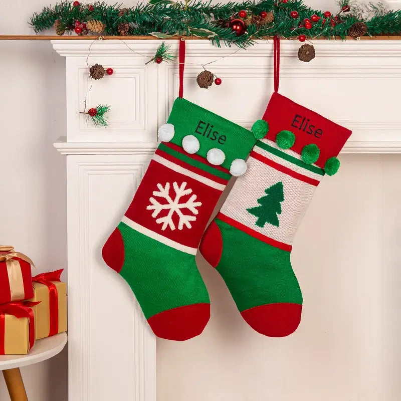 Personalised Christmas Tree/Snowflake Stockings