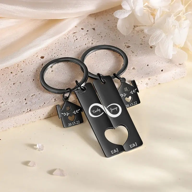 Boyfriend and girlfriend keyrings on sale