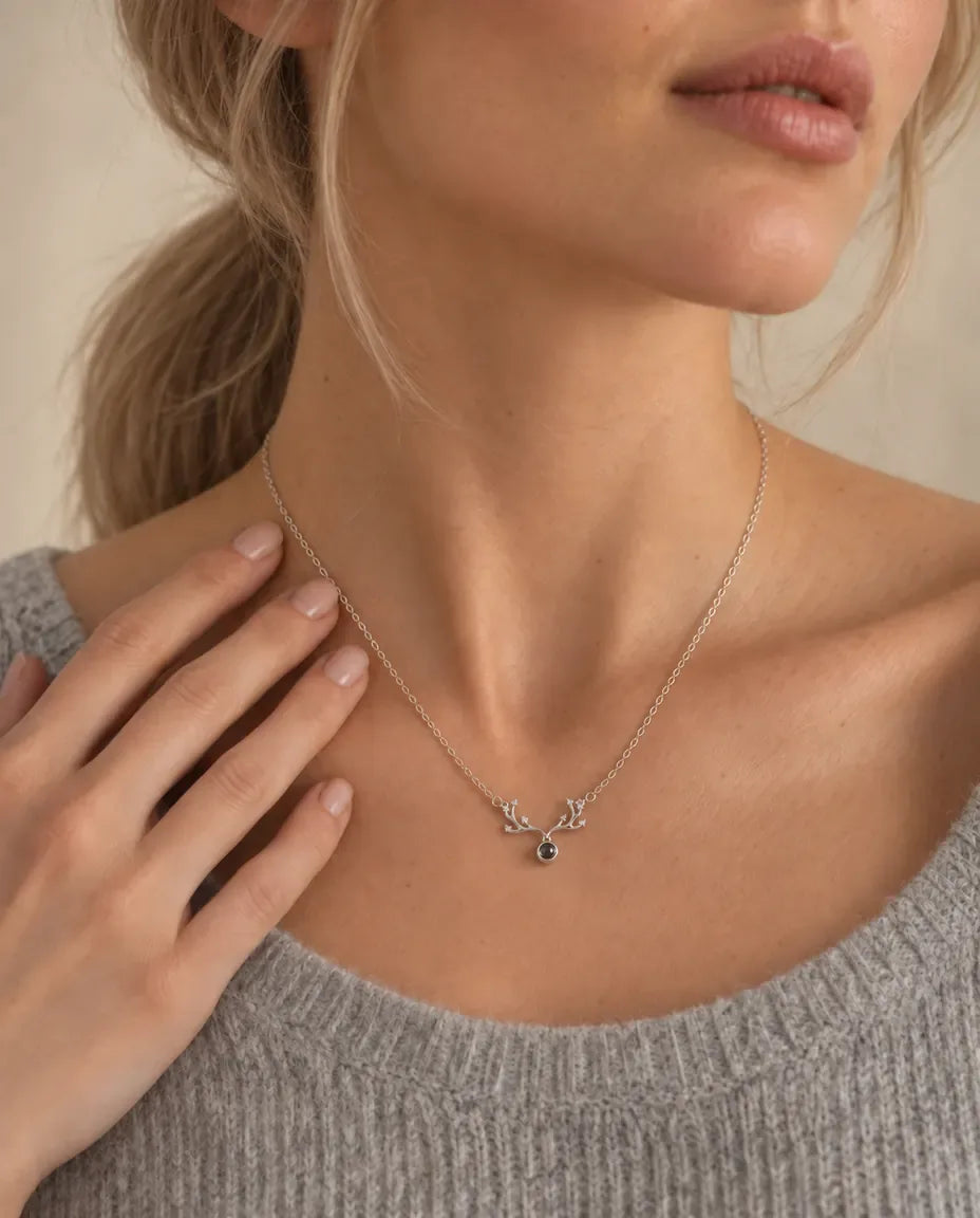 Photo Projection Necklace - worn on a model