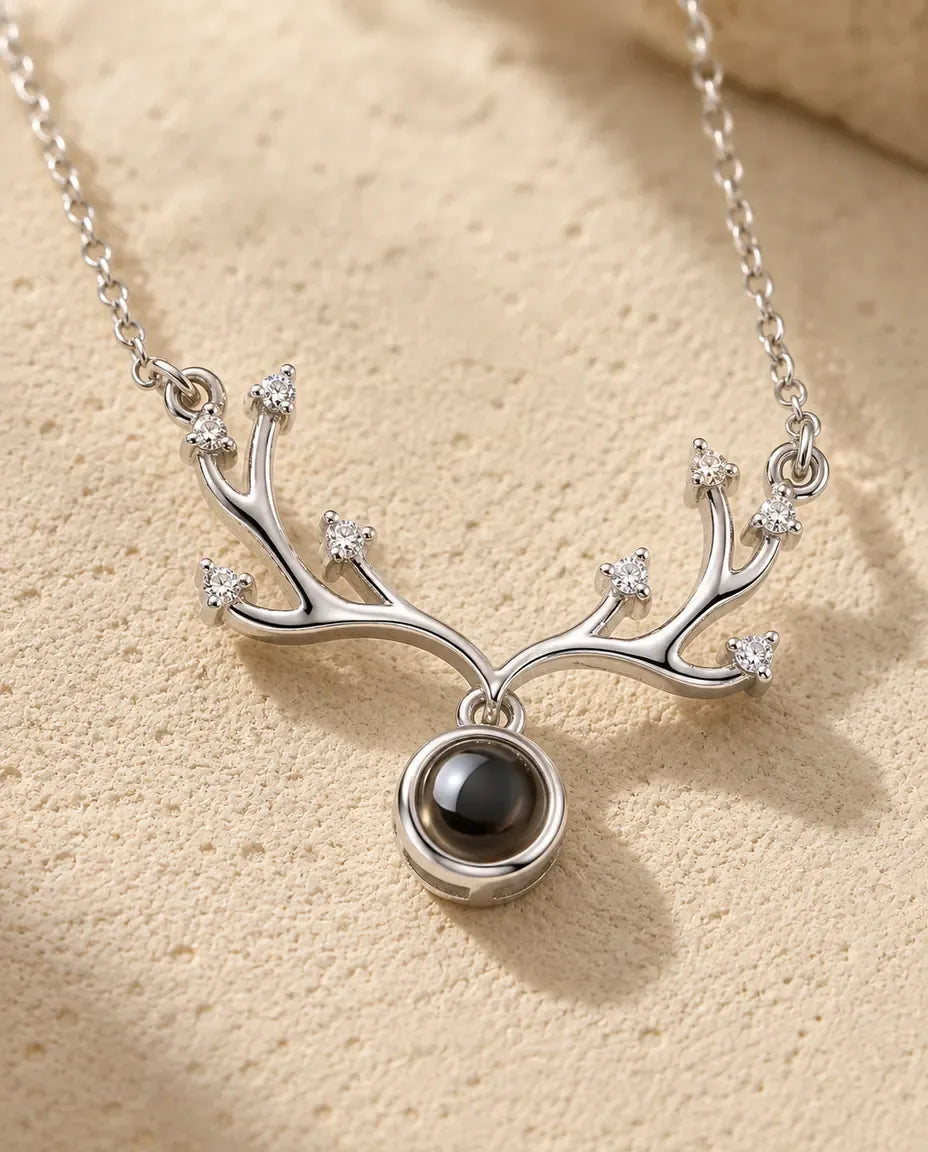 Photo Projection Necklace - close-up of the projection charm