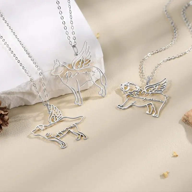 Dog name necklace outlet