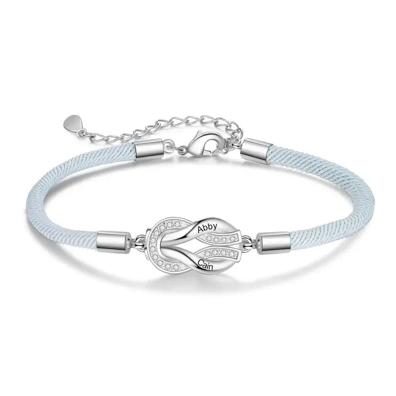 Personalised Silver Bracelet - Heart Charm | GettingPersonal