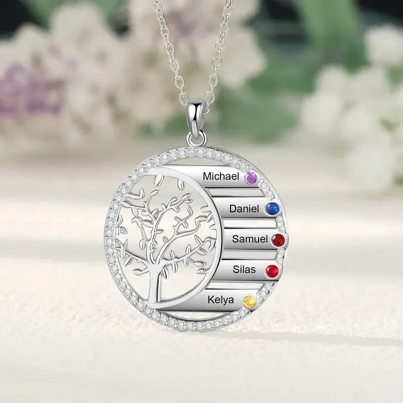 Personalised family tree necklace discount