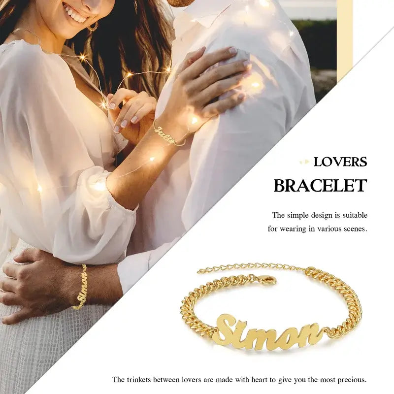 Personalised Couple Name Bracelets | Matching Bracelets | Couple Bracelets