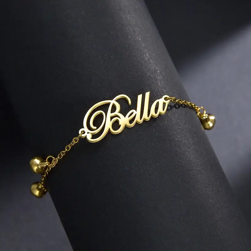 Personalised Name Bracelet for Her, Gold Name Bracelet for Women, Custom Made Bracelet with Name, Personalised Name Gift