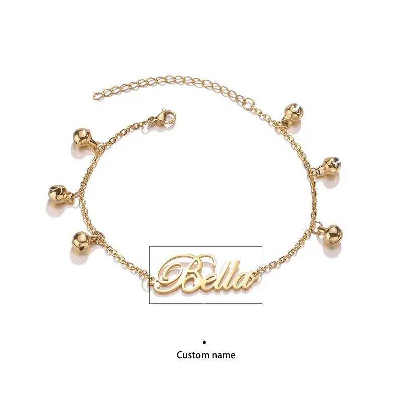 Personalised Name Bracelet for Her, Gold Name Bracelet for Women, Custom Made Bracelet with Name, Personalised Name Gift