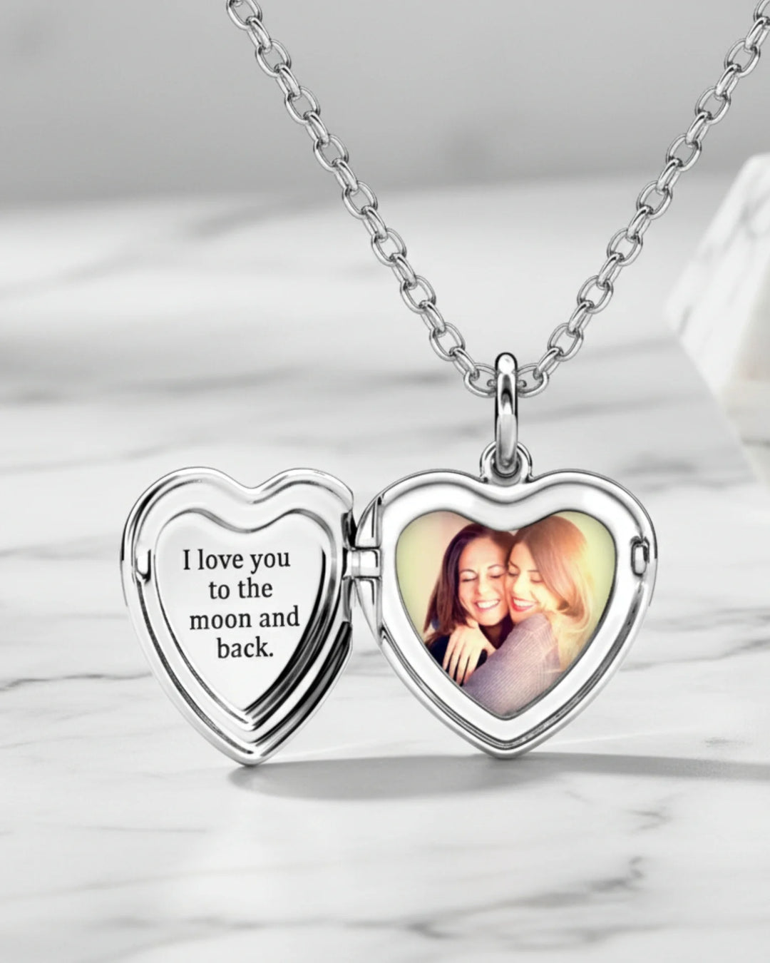 Personalised Heart Photo Locket Necklace