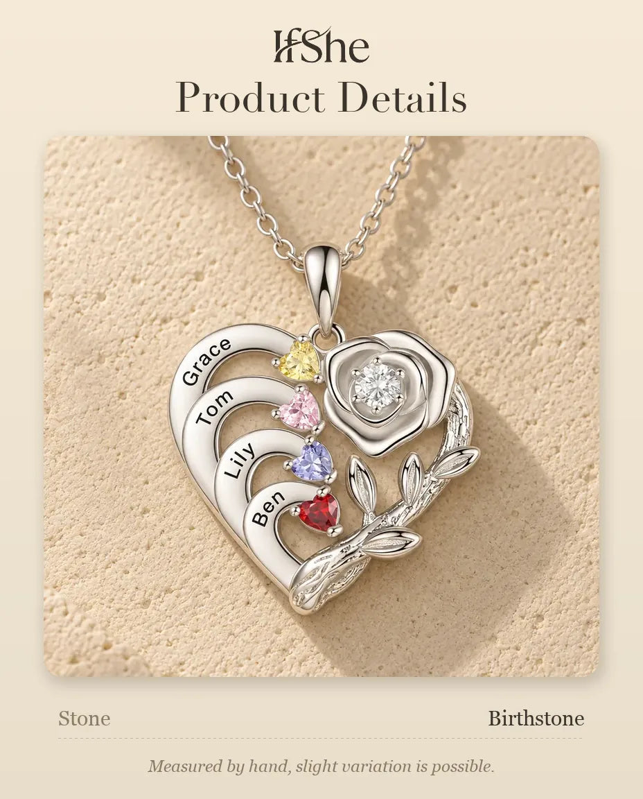 Personalised Birthstone Necklace - size and material details