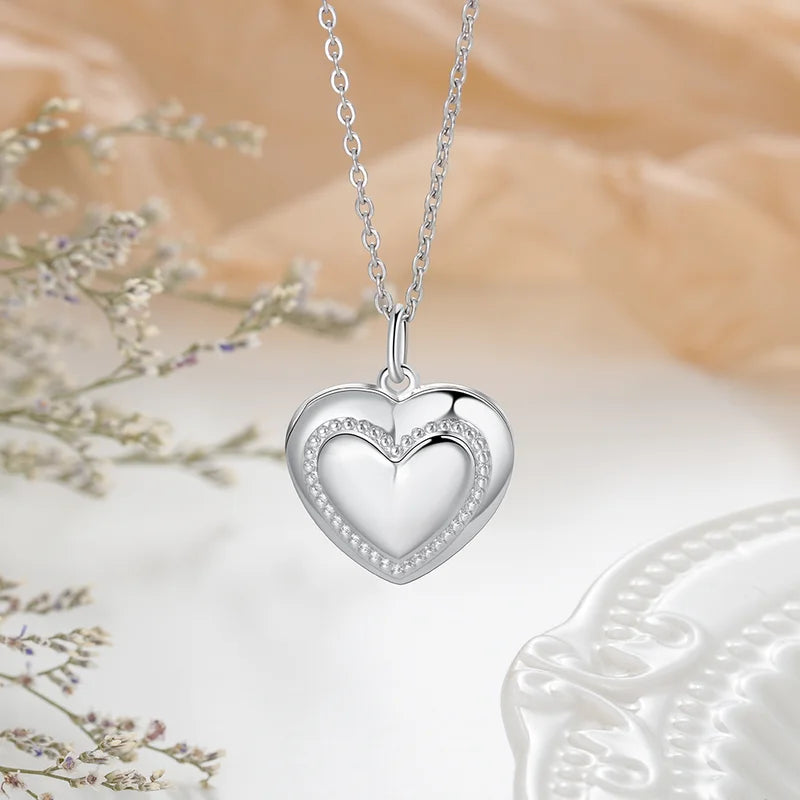 Heart Personalised Photo Locket Necklace | Photo Necklace | Picture Necklace | Sterling Silver