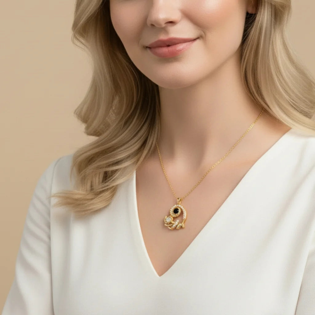 Personalised Heart Rose Photo Projection Necklace with Name Engraving & Birthstone