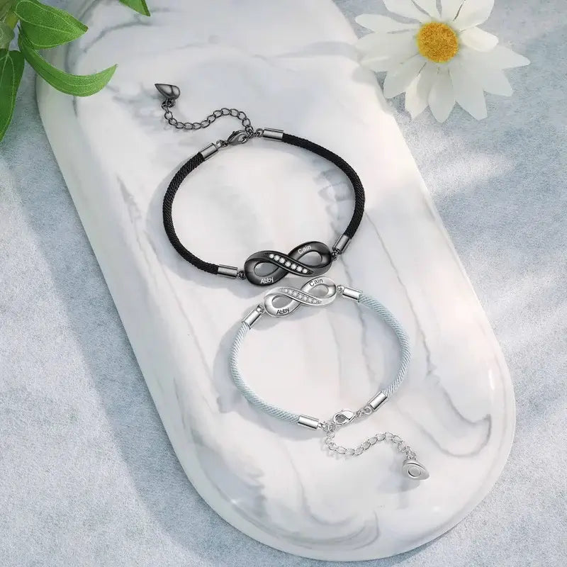 Personalised Infinity Couple Bracelets